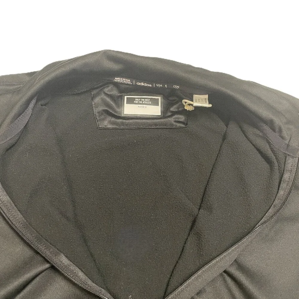 Adidas Track Jacket Mens L Black 1/4 Zip Sideline Aeroready Pullover Soccer Logo